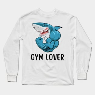 Gym lover shark classic Long Sleeve T-Shirt